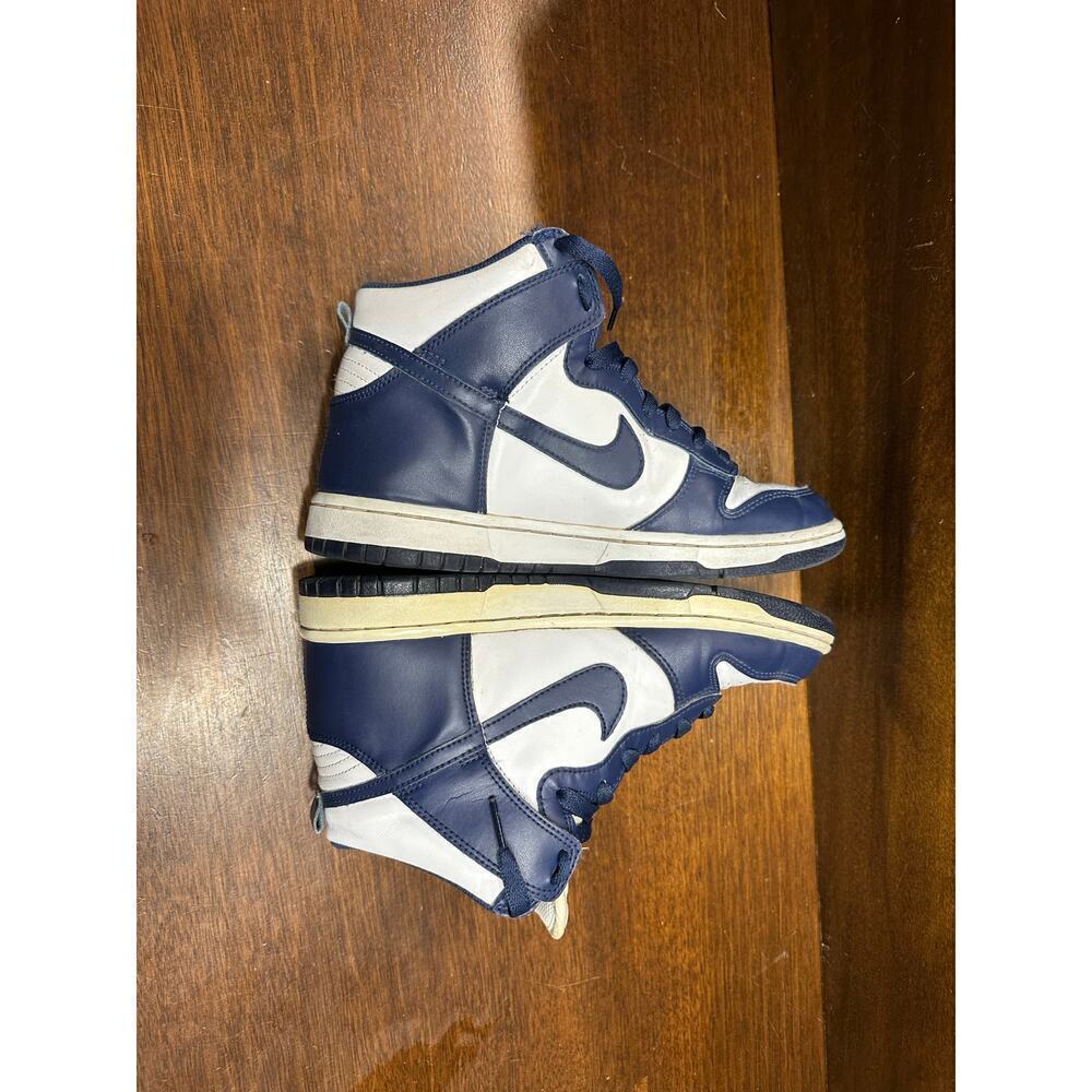 Nike Dunk High Navy Sneaker Shoe Unisex 6.5Y Athletic Retro Basketball Youth - Picture 6 of 7